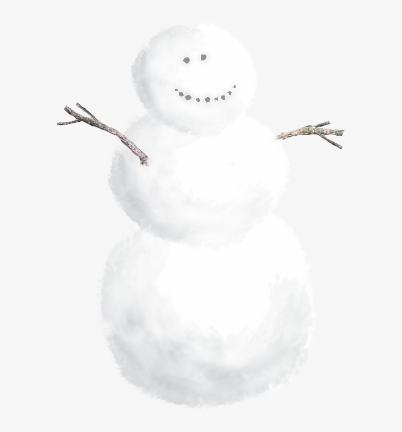 Snowman White Flower Winter Free Frame - Snow, transparent png download