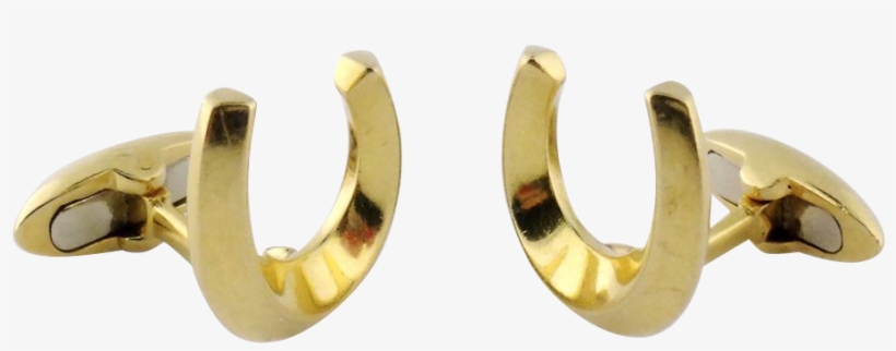 Vintage Tiffany & Co 18k Yellow Gold Horseshoe Cufflinks - Earrings, transparent png download