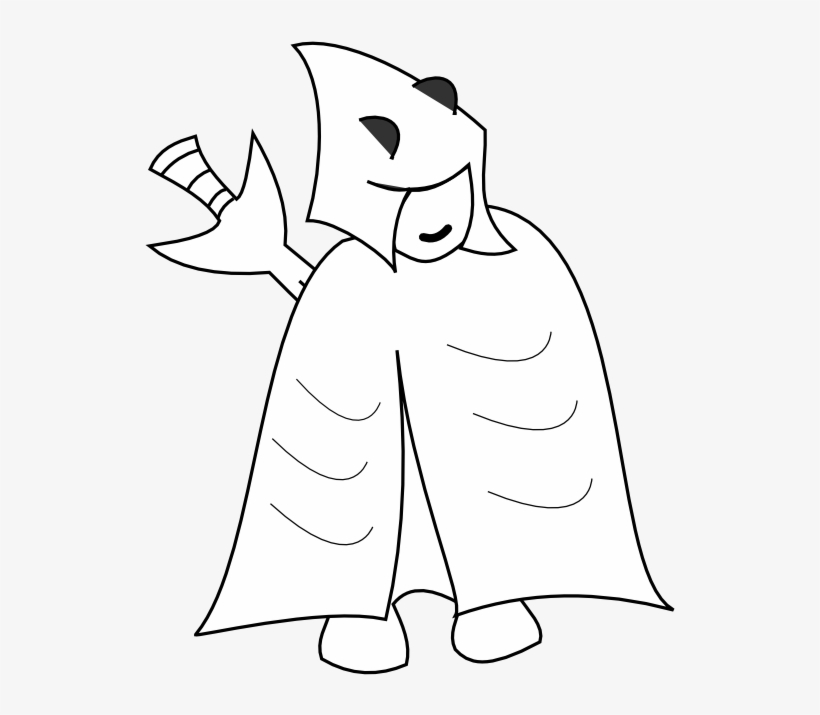 Ancient Combat Uomo Squalo Black White Line Art 555px - Cartoon, transparent png download