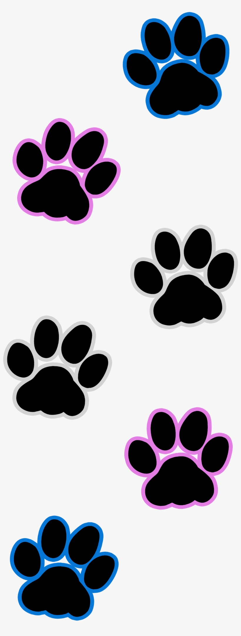 Cat Paw Print Transexual Artworktee Ⓒ - Rainbow Paw Prints Transparent, transparent png download