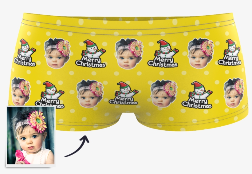 Christmas Snowman Kids Boxer Briefs Printed Face - Underpants, transparent png download