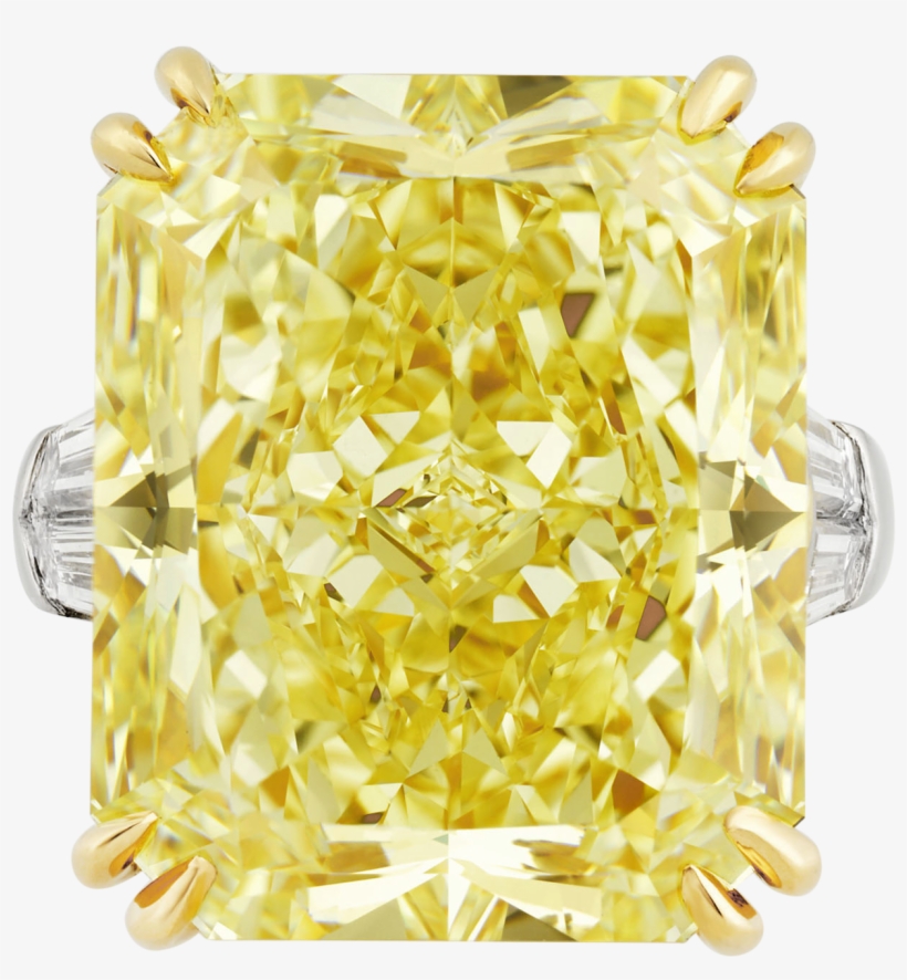 Natural Fancy Intense Yellow Diamond Ring, - Engagement Ring, transparent png download