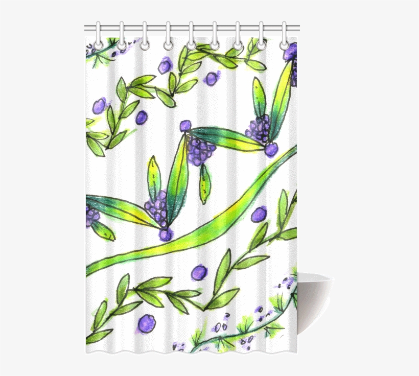 Dancing Green, Purple Vines, Grapes Zendoodle - Iris, transparent png download