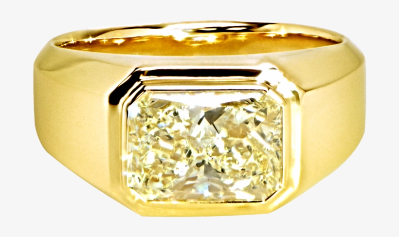 Mens Yellow Diamond Ring, transparent png download