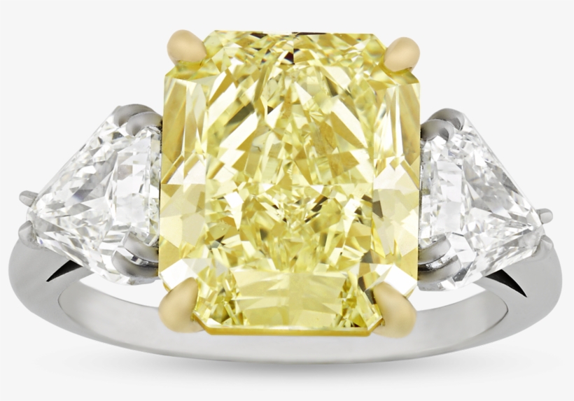 Fancy Yellow Diamond Ring, - Engagement Ring, transparent png download