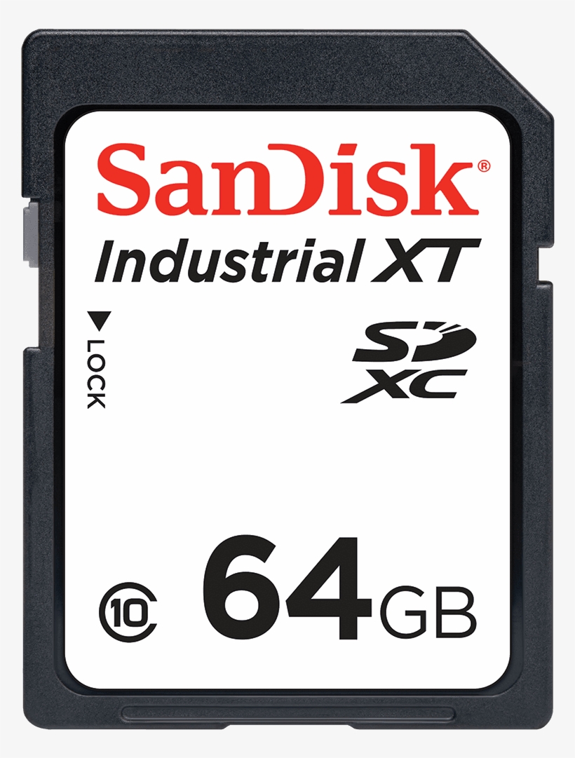Industrial Xt Sd Card 64gb - Sandisk Industrial, transparent png download