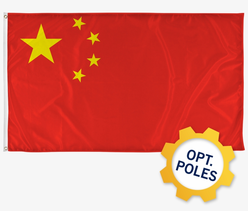 China Flag W/ Optional Flagpole - Flag, transparent png download