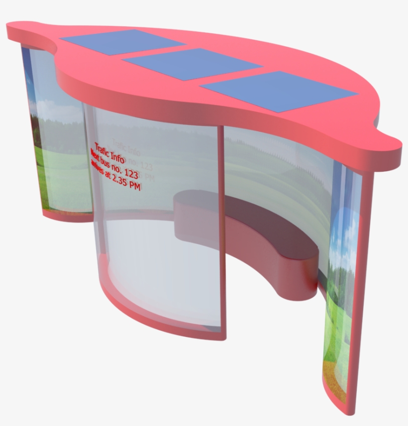 Curves New Design Of London Bus Stop/shelter By Mb - Illustration, transparent png download