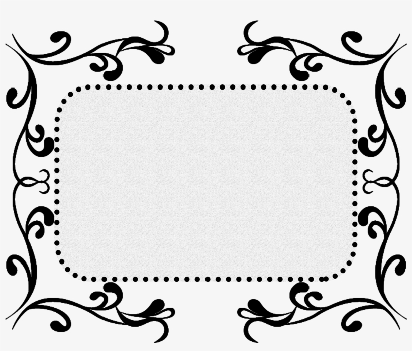 Black Pattern Texture Border Decorative Png And Psd - Black, transparent png download