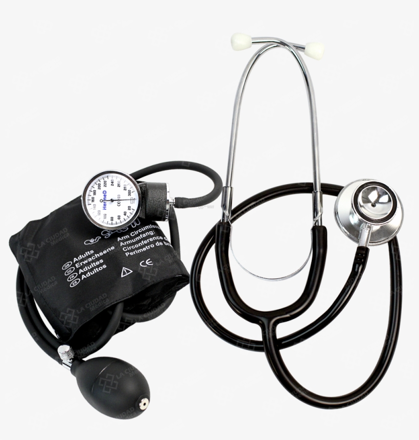 Kit Con Baumanómetro & Estetoscopio - Blood Pressure Monitor, transparent png download