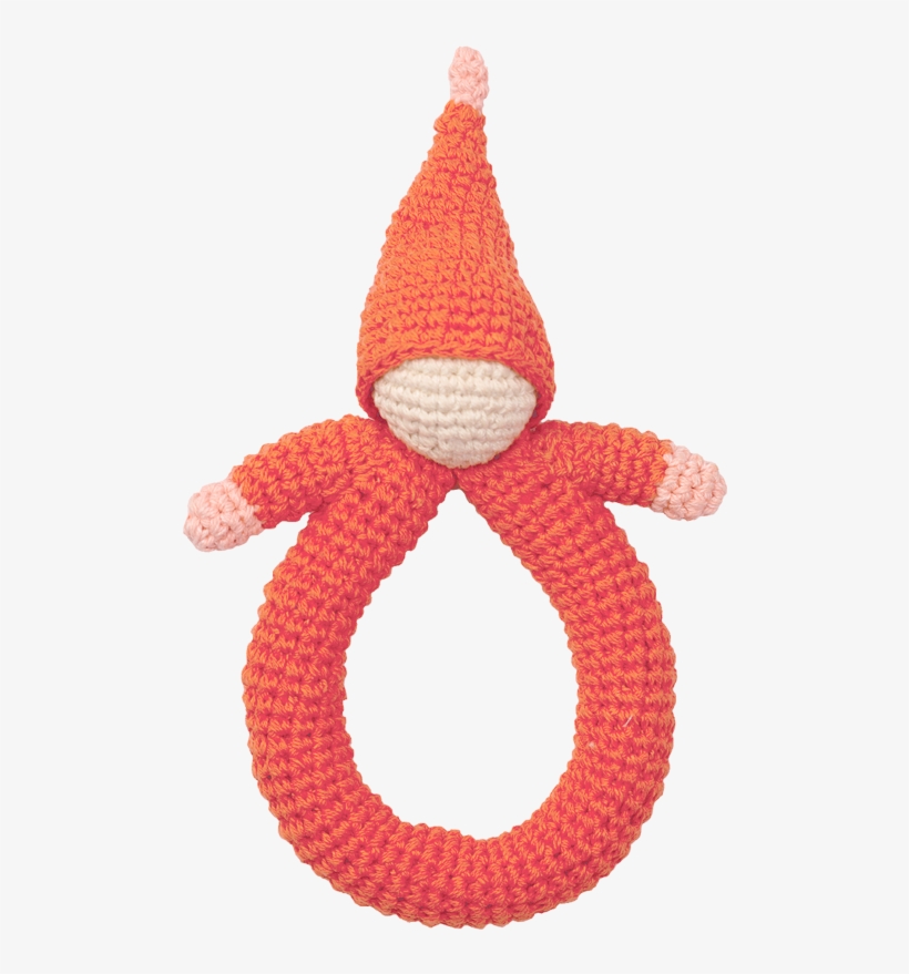 Hochet Poupée Au Crochet Rose - Rattle, transparent png download