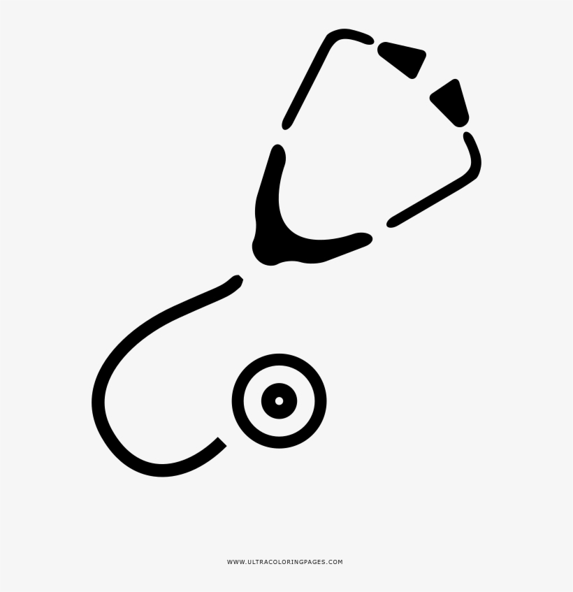 Estetoscopio Página Para Colorear - Medicine, transparent png download