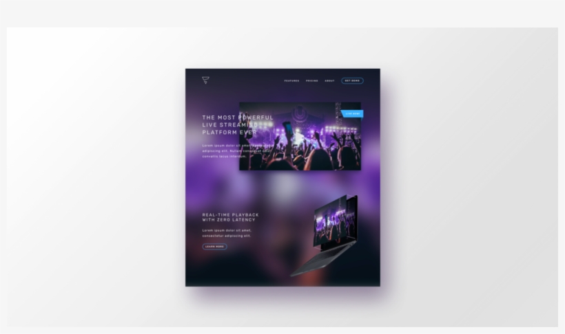 Landing Page Mockup 2 Presentation - Flyer, transparent png download