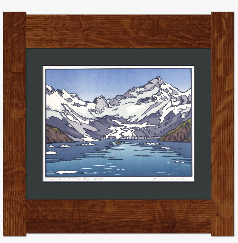 Kayaking At Glacier Bay - Picture Frame, transparent png download