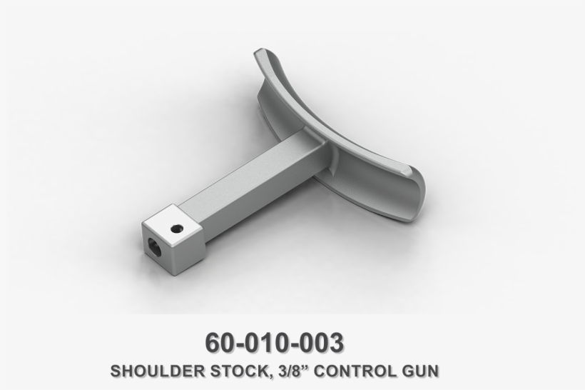 3/8" Control Gun Shoulder Stock - Monochrome, transparent png download