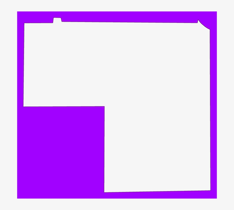 A Plain Frame Map Of Hendry - Lilac, transparent png download