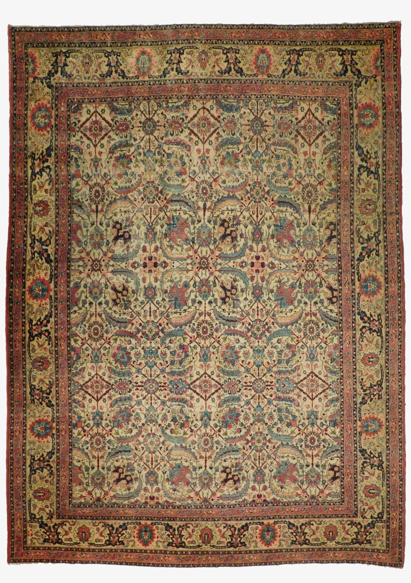 Antique Persian Dorokhsh Rug, transparent png download