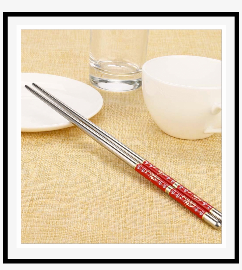 Japanese Steel Chopsticks Pair - Chopsticks, transparent png download