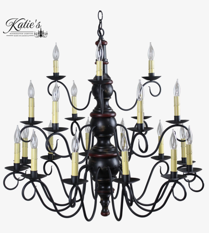 Katie's Handcrafted Lighting Elders 3 Tier Wood Chandelier - Chandelier, transparent png download