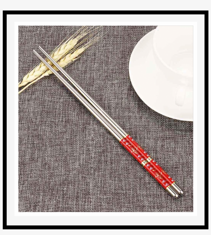 Japanese Steel Chopsticks Pair - Placemat, transparent png download