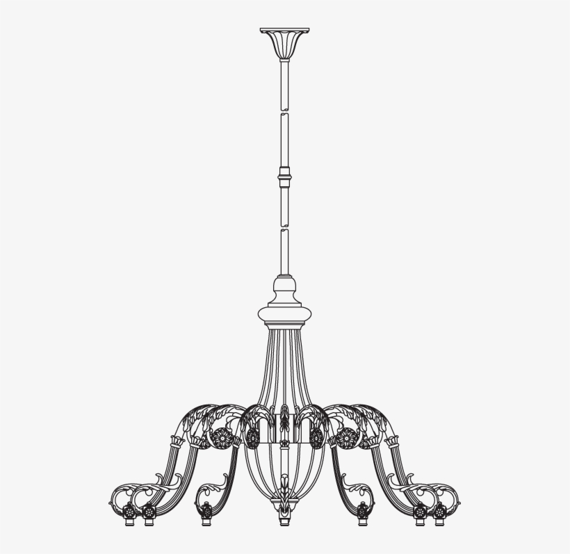 Chandelier, Cast Iron Chandeliers - Chandelier, transparent png download
