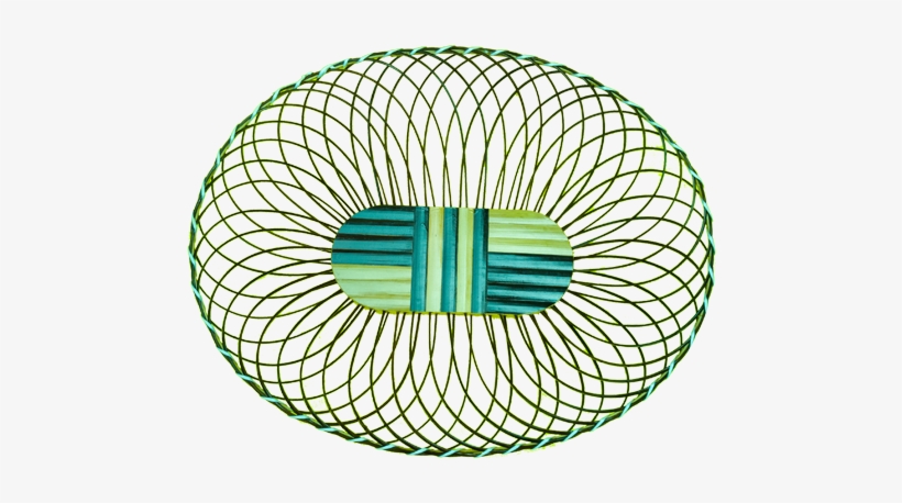 Oval Bamboo Fruit Basket - Circle, transparent png download
