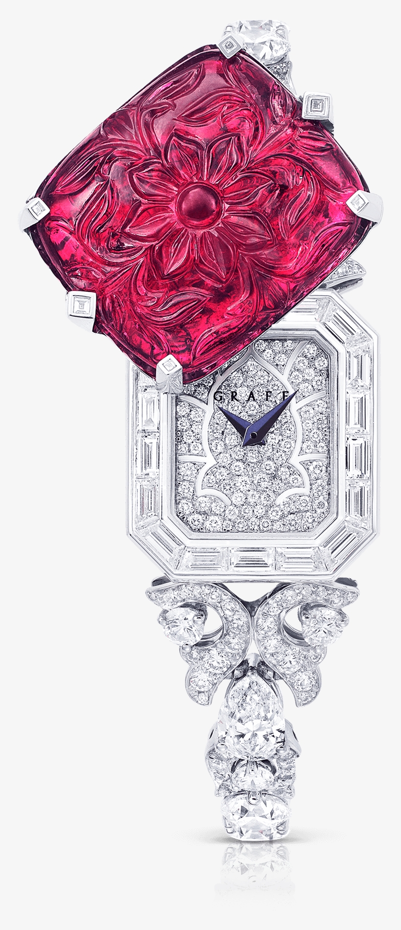 A Graff Rubellite Secret Ladies' Unique Timepiece - Analog Watch, transparent png download