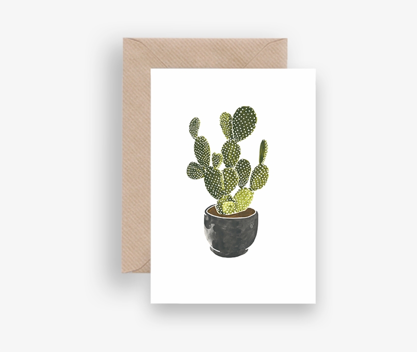 Classic Cacti Greeting Card - Prickly Pear, transparent png download