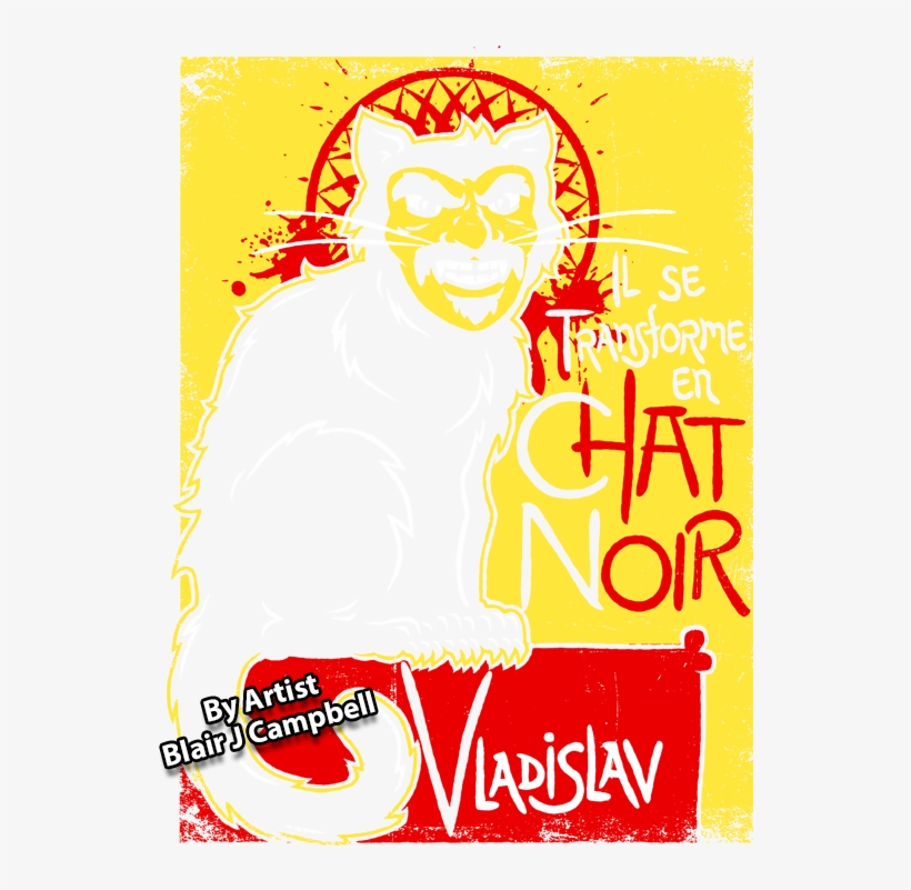 Vlads Chat Noir By Blairjcampbell - Poster, transparent png download