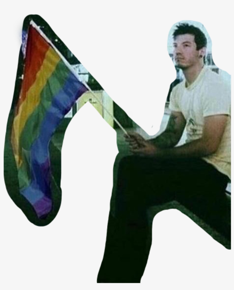 Josh Dun With A Pride Flag ❤ 💛💚💙💜 Joshdun Twentyo - Sitting, transparent png download