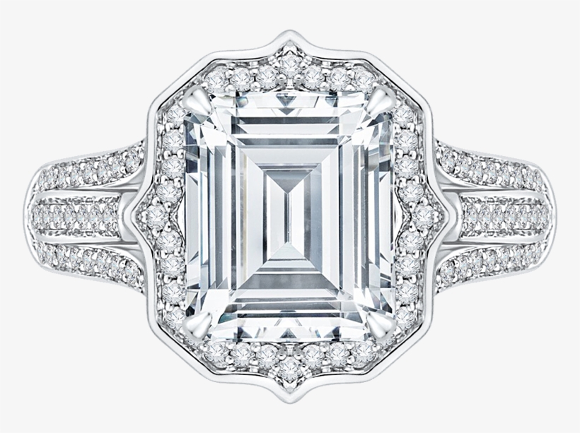 Qre0051k 40w - Rox Prince Cut Halo Engagement Ring, transparent png download