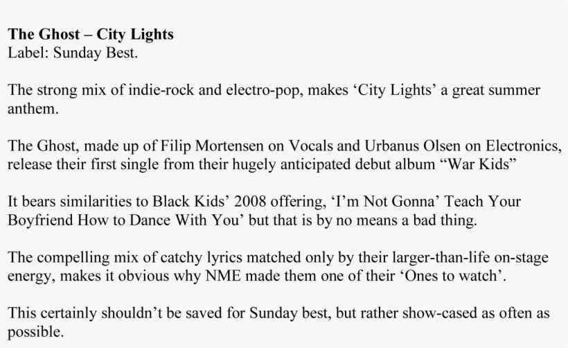 'city Lights', The Ghost - Nysgjerrig På, transparent png download