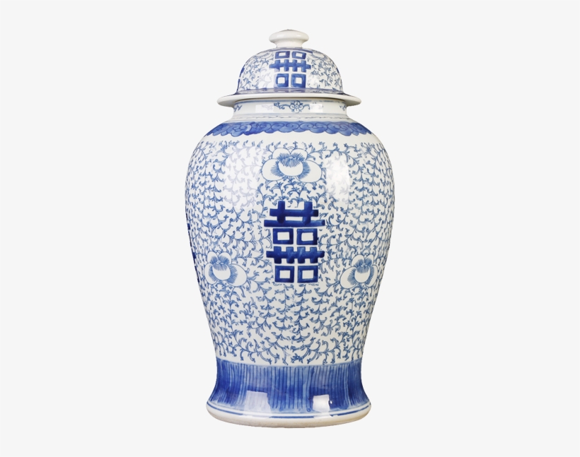 Chinese Hand Painted Ceramic Vase For Flowers - Blue And White Porcelain, transparent png download