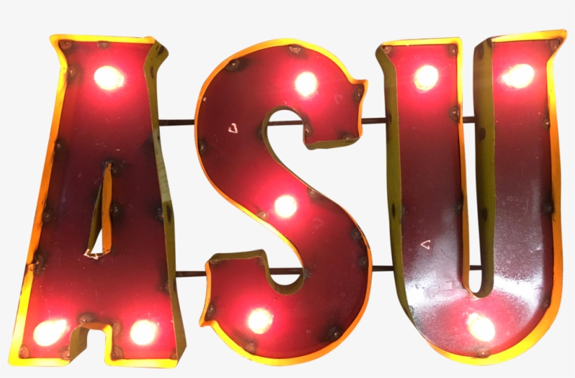 Arizona State University "asu" Lighted Recycled Metal, transparent png download
