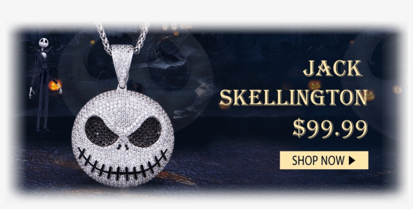 Jack Skellington Is Yelling While Scary Clown Is Staring - Locket, transparent png download