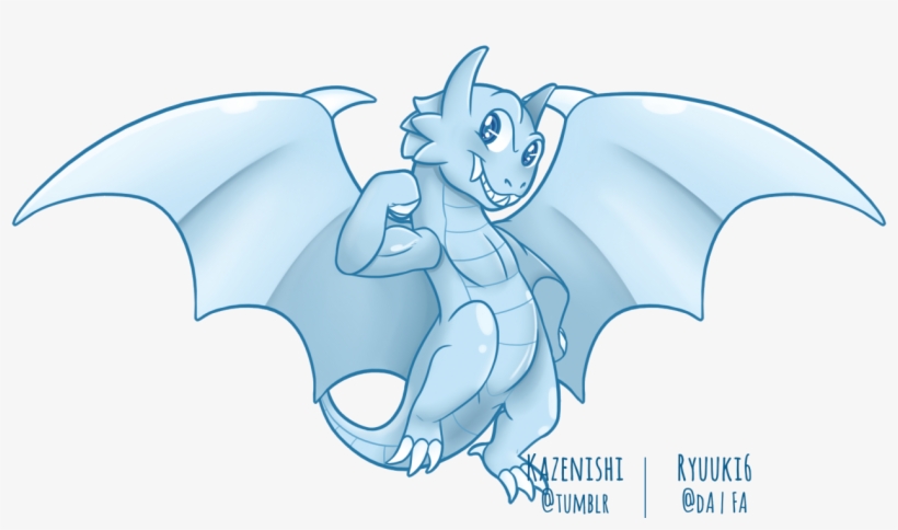 White Eyes Toon Dragon - Cartoon, transparent png download