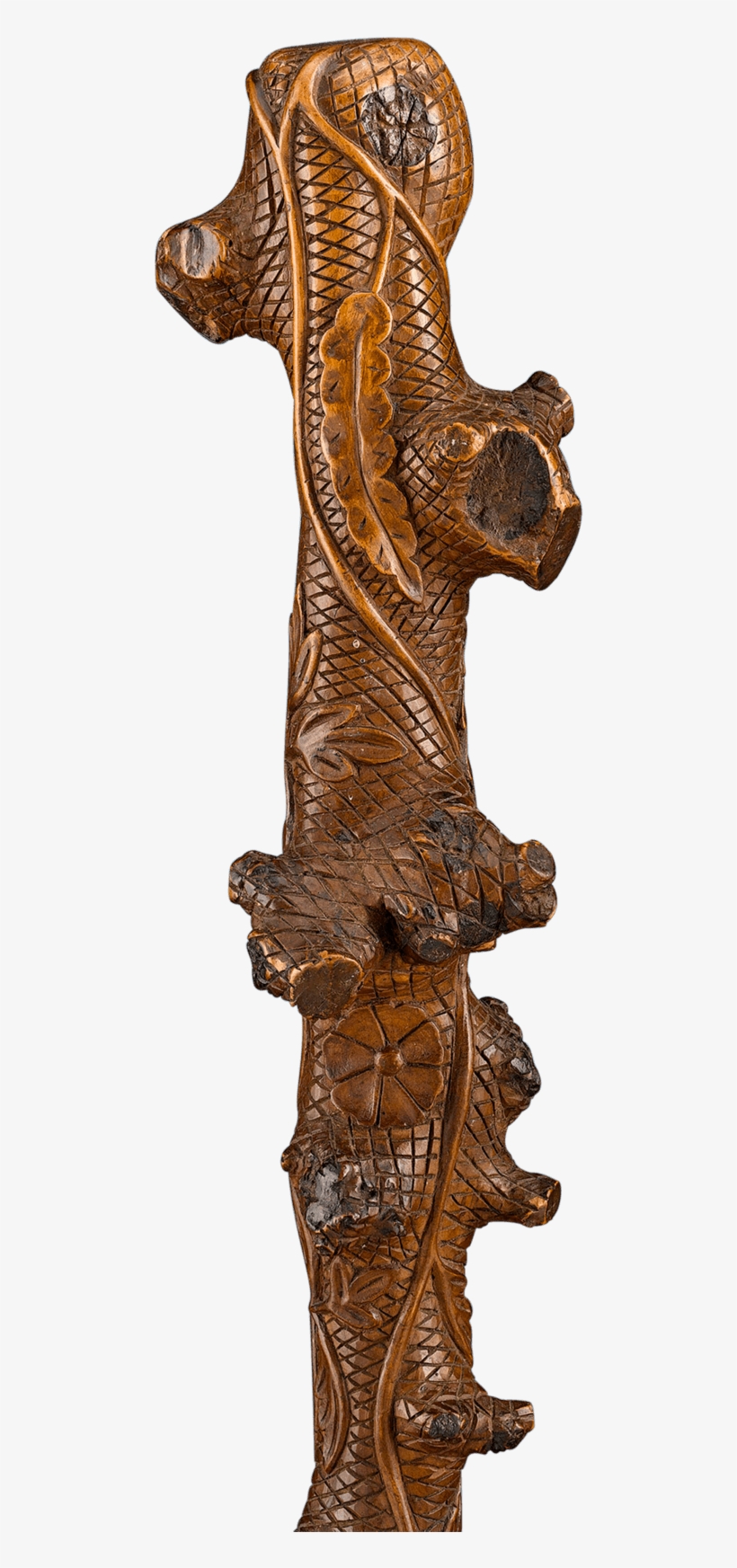 Knobby Folk Art Cane - Wood, transparent png download