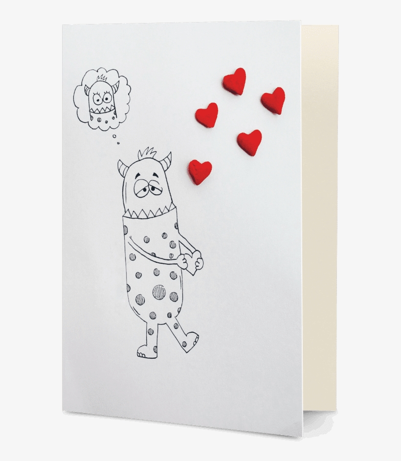 Dailyobjects Candy Hearts A5 Greeting Card Buy Online - Sketch, transparent png download