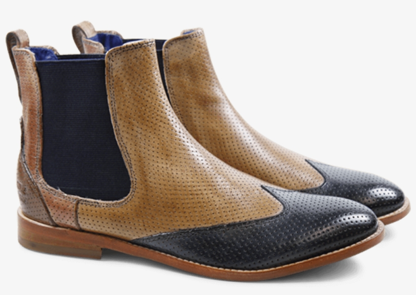 Ankle Boots Amelie 13 Classic Perfo Mid Blue Sand Rose - Chelsea Boot, transparent png download