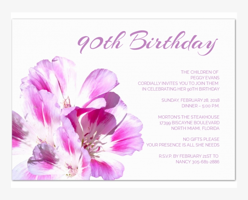 90 Birthday Flower Party Purple Dark Purple Light Purple - Peruvian Lily, transparent png download