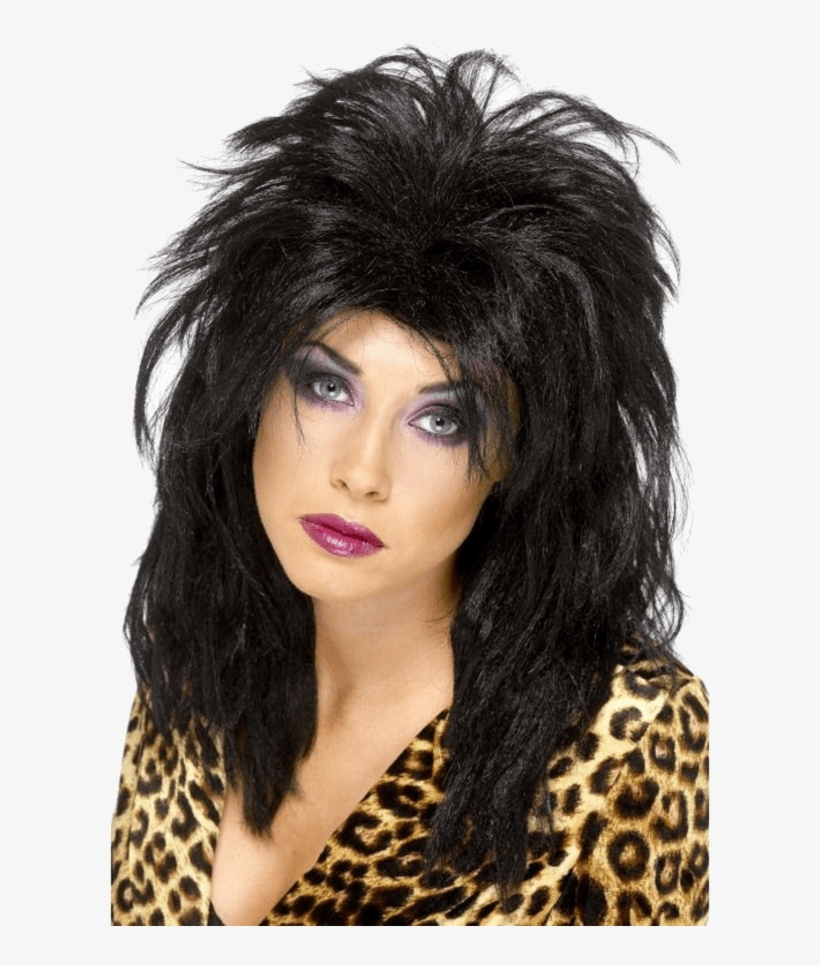 Popstar Black Wig - Black Punk Wig, transparent png download