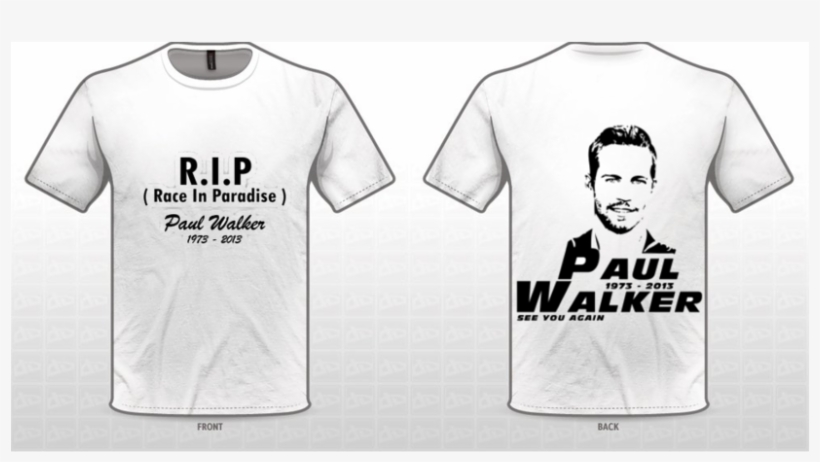 T-shirt Paul Walker - Plain Black Shirt Deviant, transparent png download