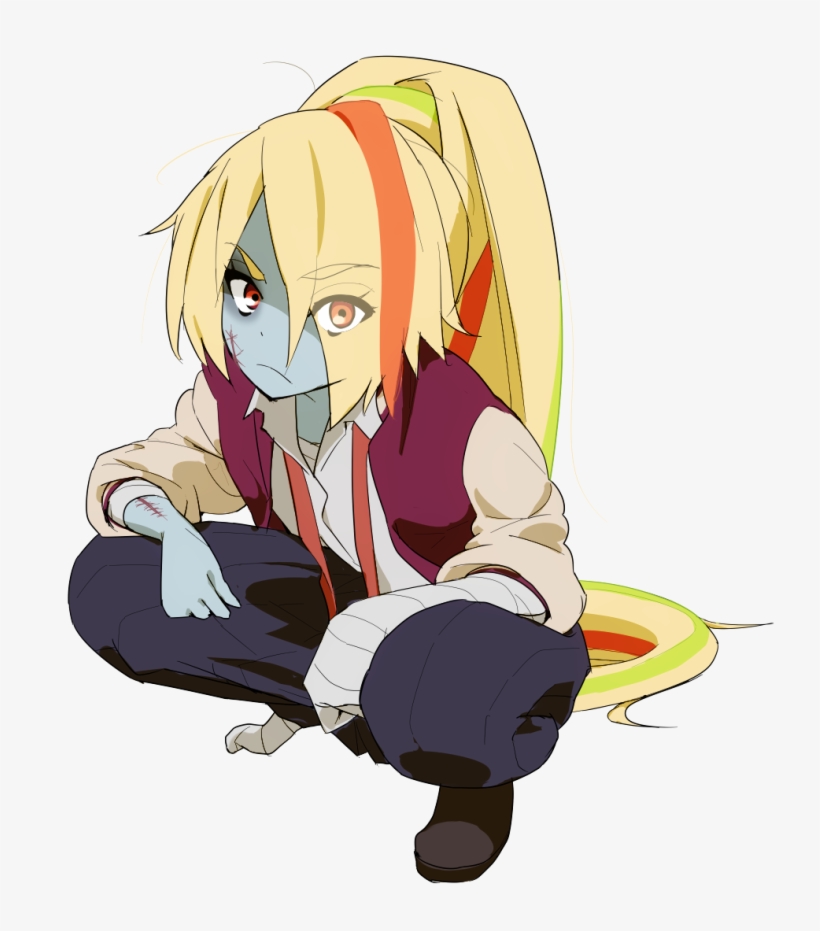 1girl Bandage Blonde Hair Blue Skirt Eyebrows Visible - Saki Nikaidou Zombieland Saga, transparent png download