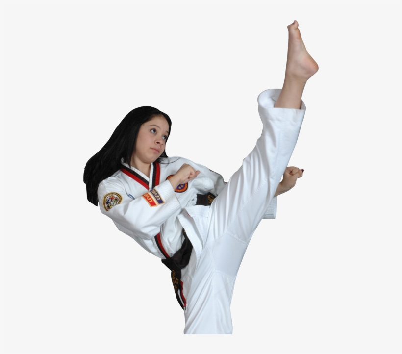 Woman High Kicking - Taekwondo, transparent png download