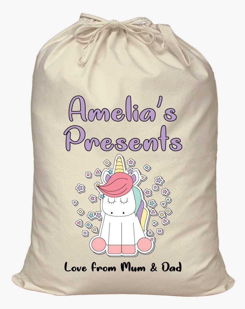 Details About Personalised Magic Unicorn 101 Santa - Dry Cleaners Laundry Bags, transparent png download