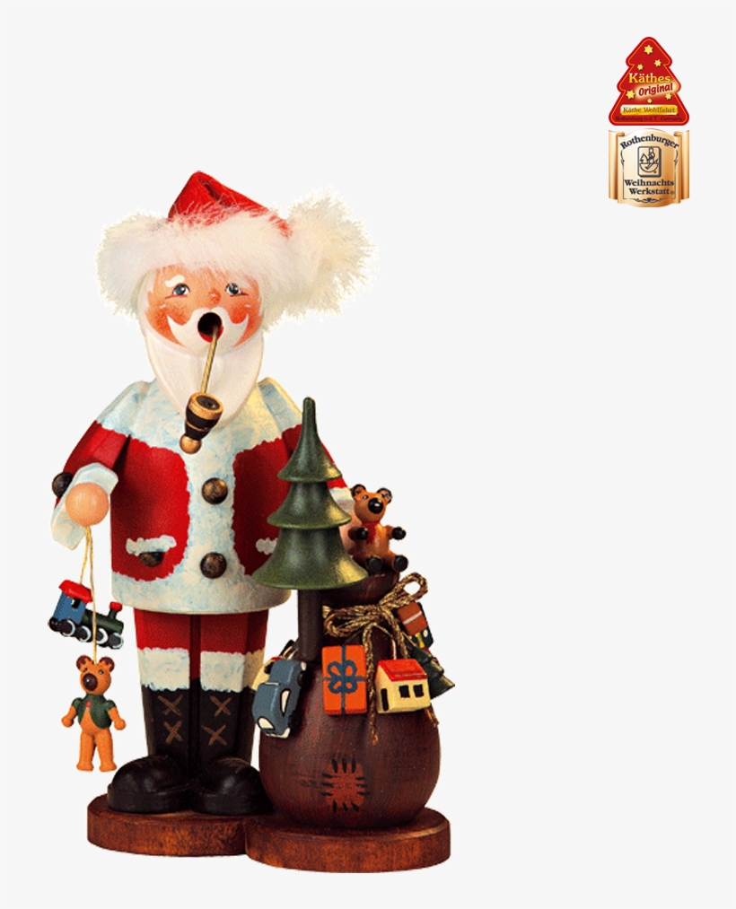 Santa With Bag, Incense Smoker - Cartoon, transparent png download