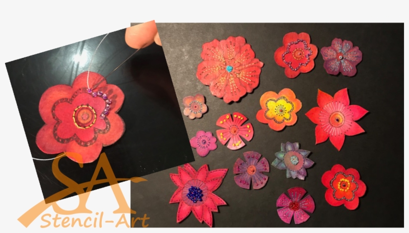 And Make Stitching Holes With A Piercing Tool - Artificial Flower, transparent png download