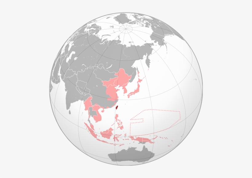 Taiwan Within The Empire Of Japan (light Red) At Its - Map, transparent png download