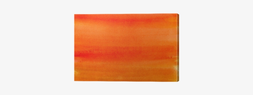 Orange Colors Painted Canvas Watercolor Wash Background - Wood, transparent png download