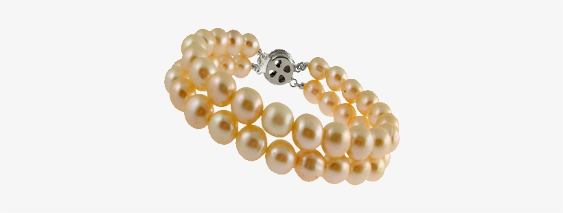 Jpearls Jpnma-2633 Two String Peach Pearl Bracelet - 4-5 Mm 2 String Fresh Water Pearl Bracelet - Aaa Quality, transparent png download